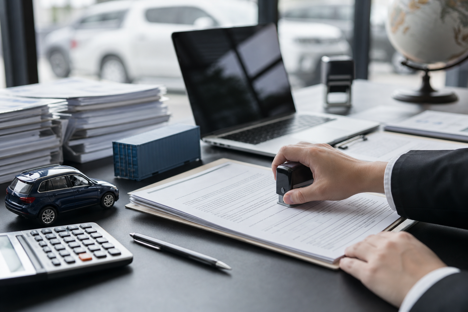 Export documentation for automobile trading